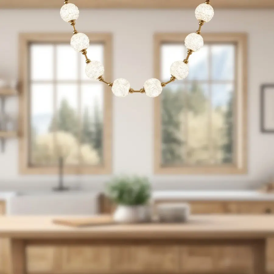 Marni 5-Light Pendant in Natural Brass - Image 3