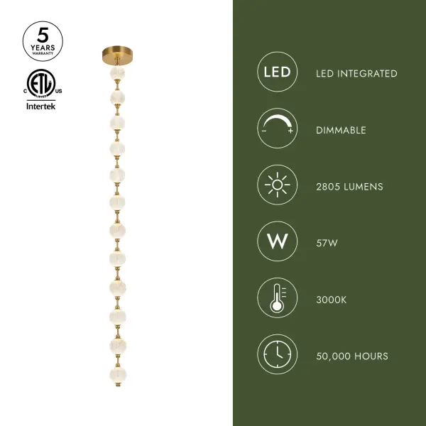 Marni 7-Light Pendant in Natural Brass - Image 12