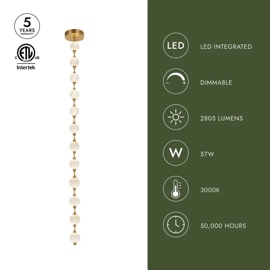 Marni 7-Light Pendant in Natural Brass - Image 12