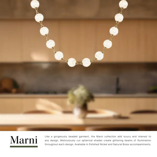Marni 7-Light Pendant in Natural Brass - Image 13