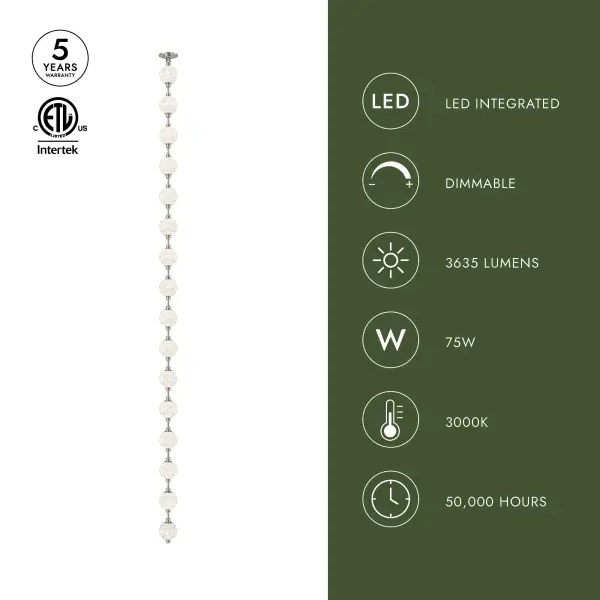 Marni 9.5-ft Pendant in Natural Brass - Image 11