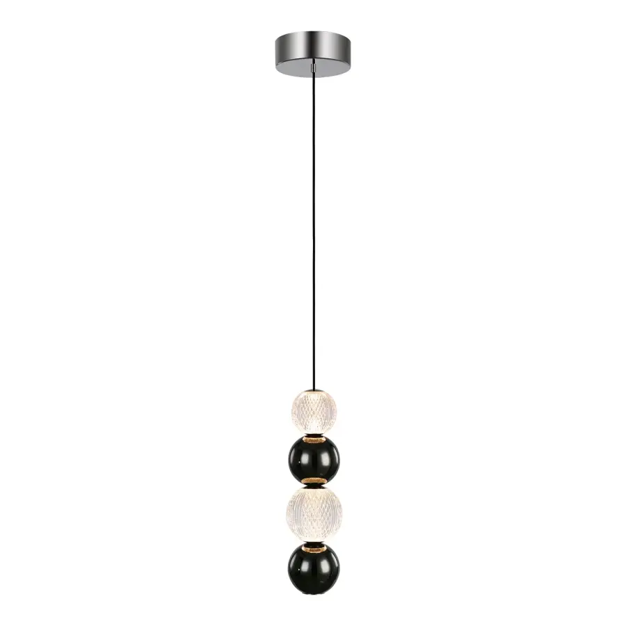 Onyx 5-Inch Pendant in Natural Brass - Image 1