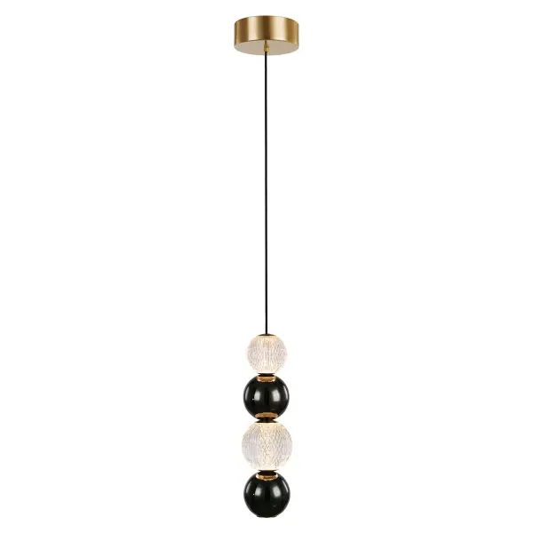 Onyx 5-Inch Pendant in Natural Brass - Image 4