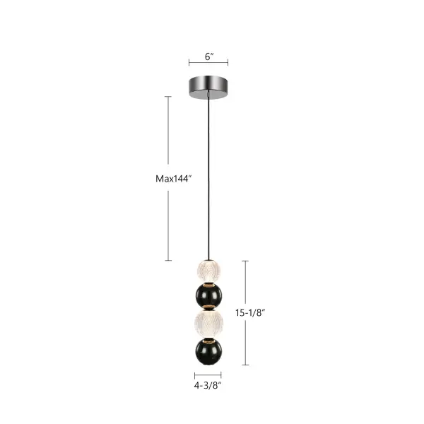 Onyx 5-Inch Pendant in Natural Brass - Image 5