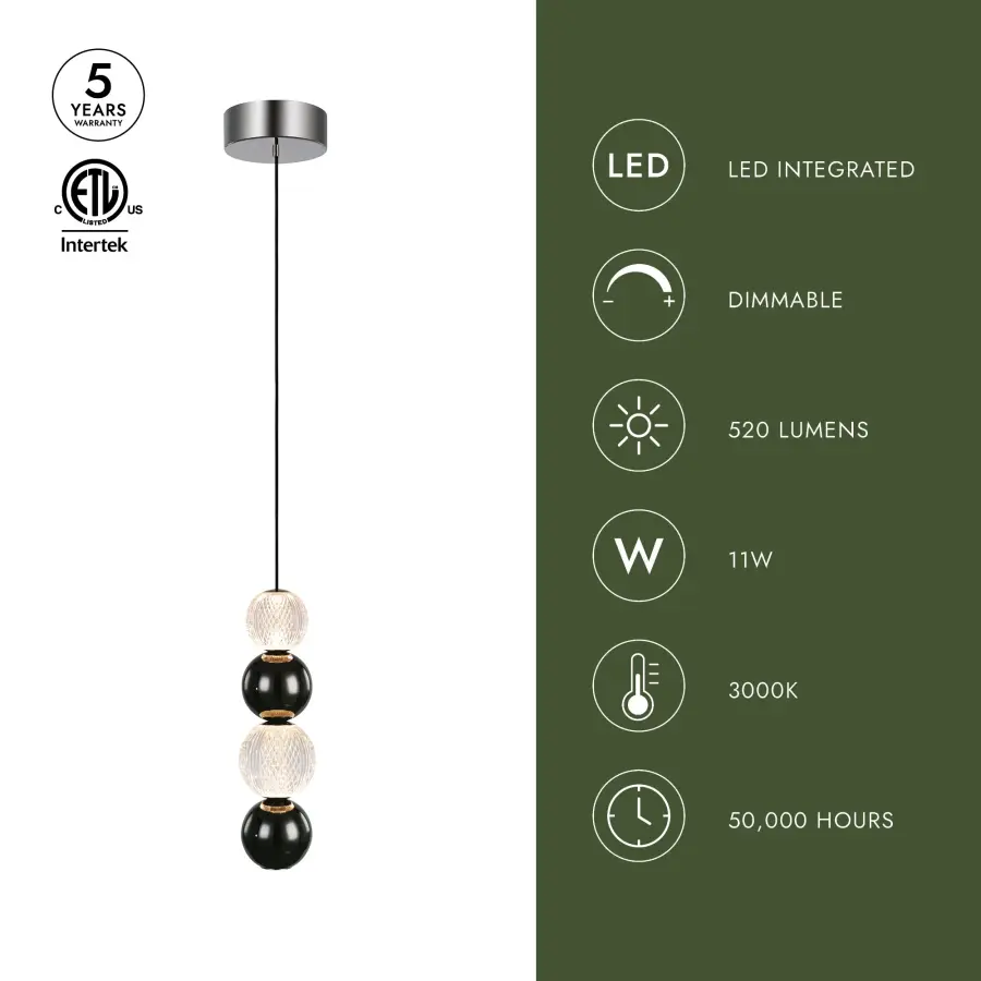 Onyx 5-Inch Pendant in Natural Brass - Image 7