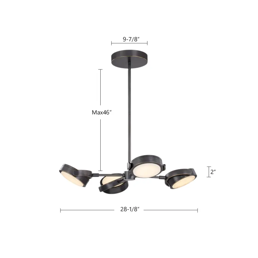 Blanco 28-Inch Pendant in Urban Bronze with Alabaster - Image 5