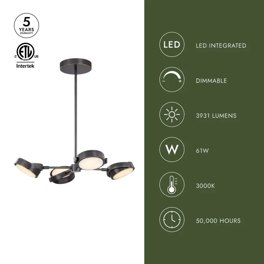 Blanco 28-Inch Pendant in Urban Bronze with Alabaster - Image 6