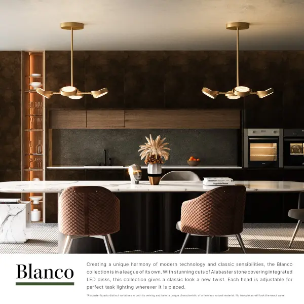 Blanco 28-Inch Pendant in Urban Bronze with Alabaster - Image 9