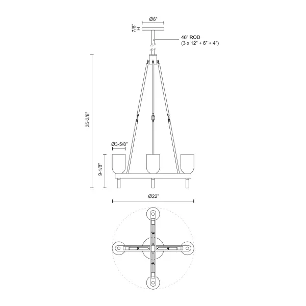Lucian 22-Inch Pendant in Urban Bronze with Alabaster Shade - Image 16