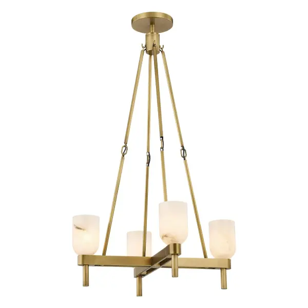 Lucian 22-Inch Pendant in Urban Bronze with Alabaster Shade - Image 7