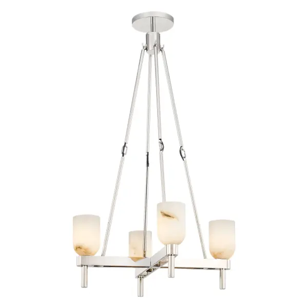 Lucian 22-Inch Pendant in Urban Bronze with Alabaster Shade - Image 8