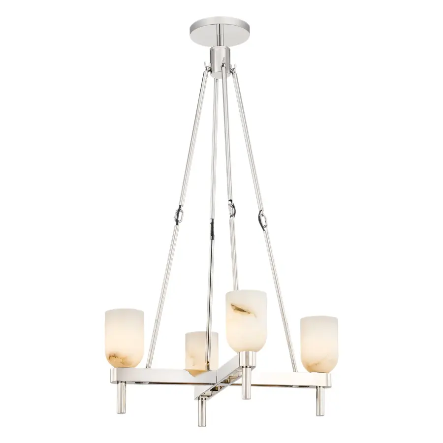 Lucian 22-Inch Pendant in Urban Bronze with Alabaster Shade - Image 8