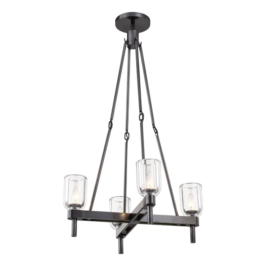 Lucian 22-Inch Pendant in Urban Bronze with Alabaster Shade - Image 9