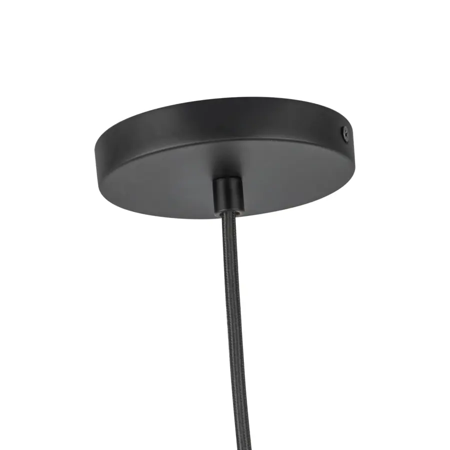 Marco 12" Matte Black Pendant with Opal Glass - Image 4