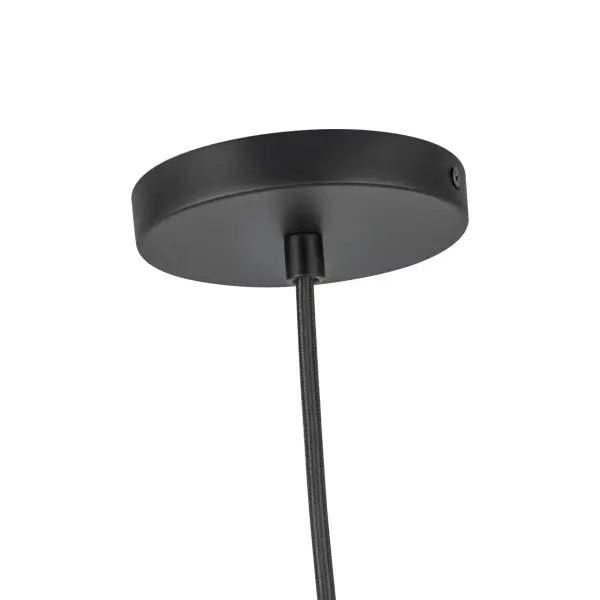 Marco 16" Matte Black Pendant with Opal Glass - Image 4