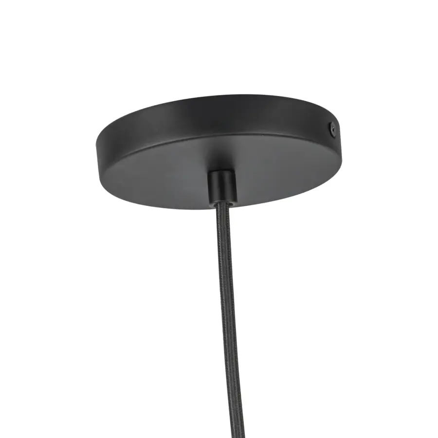 Marco 16" Matte Black Pendant with Opal Glass - Image 4