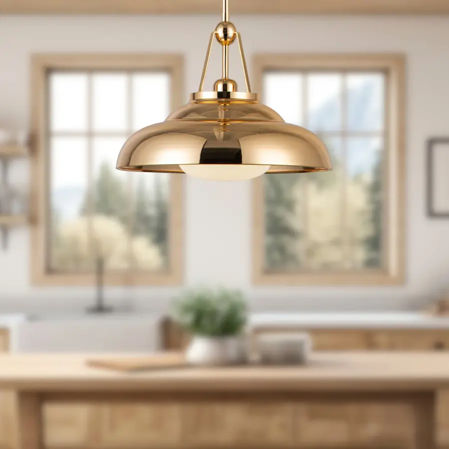 Palmetto 14-Inch Pendant in Urban Bronze with Glossy Opal Shade - Image 3