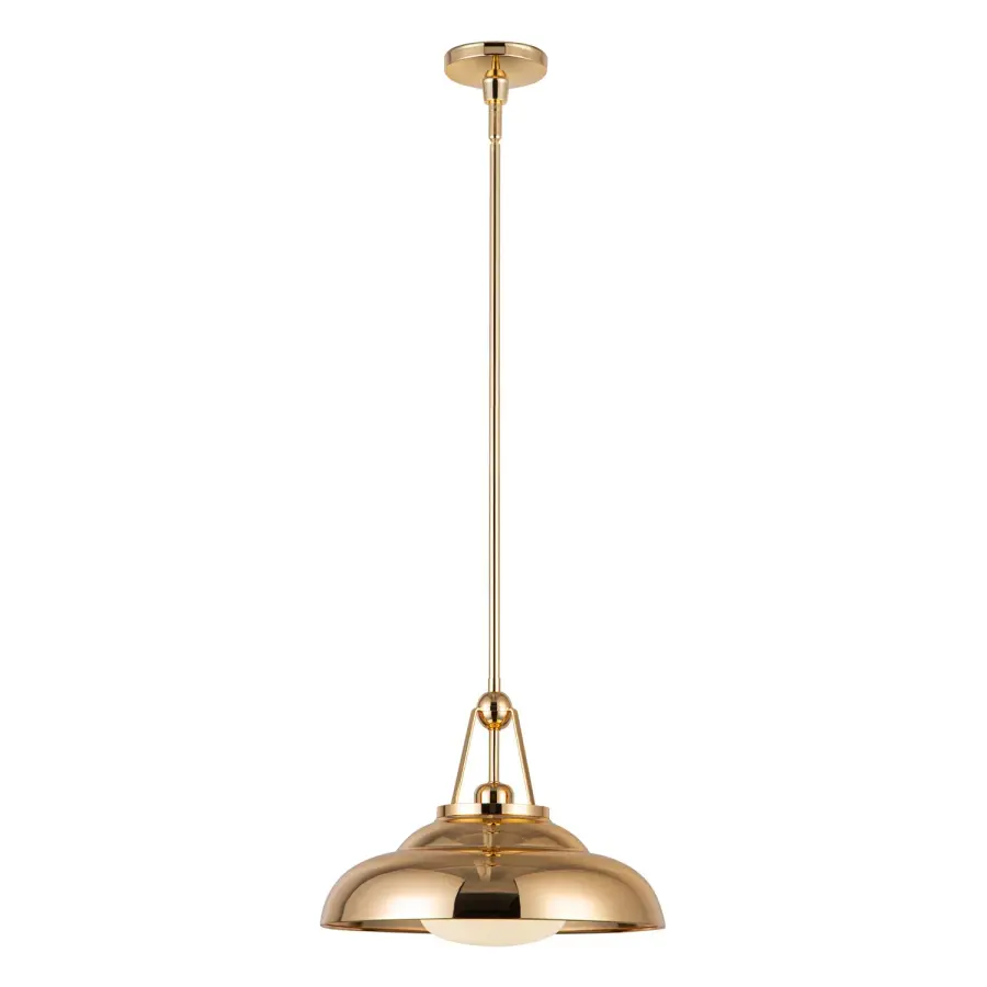Palmetto 14-Inch Pendant in Urban Bronze with Glossy Opal Shade - Image 9