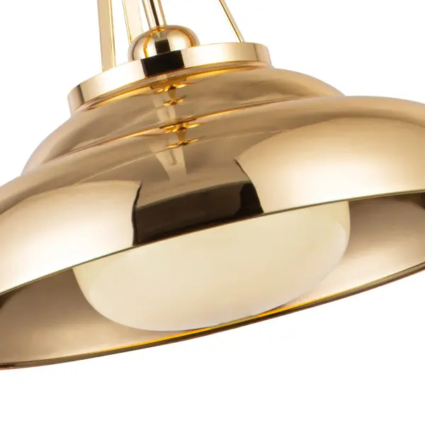 Palmetto 14-Inch Pendant in Polished Brass with Glossy Opal Shade - Image 10