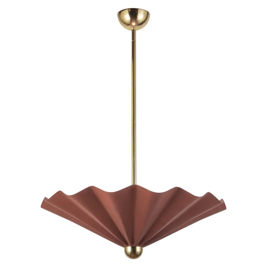 Furrow 25-Inch Pendant in Burgundy - Image 1