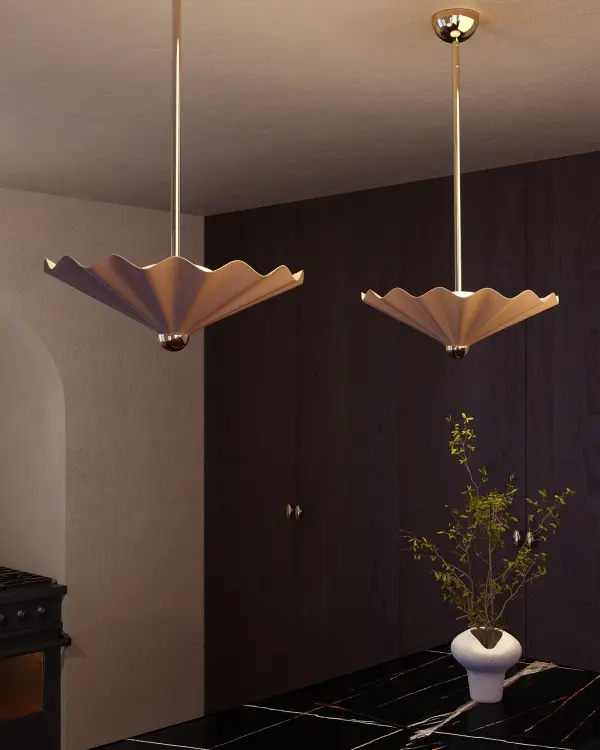 Furrow 25-Inch Pendant in Burgundy - Image 5