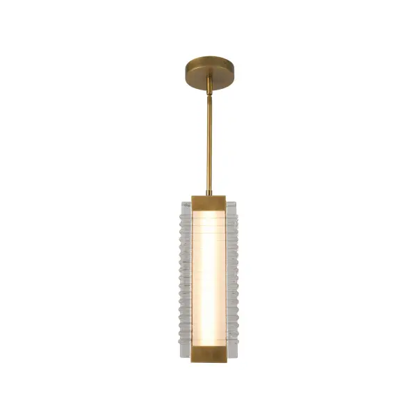 Alai 16-Inch Ribbed Glass Pendant - Image 5