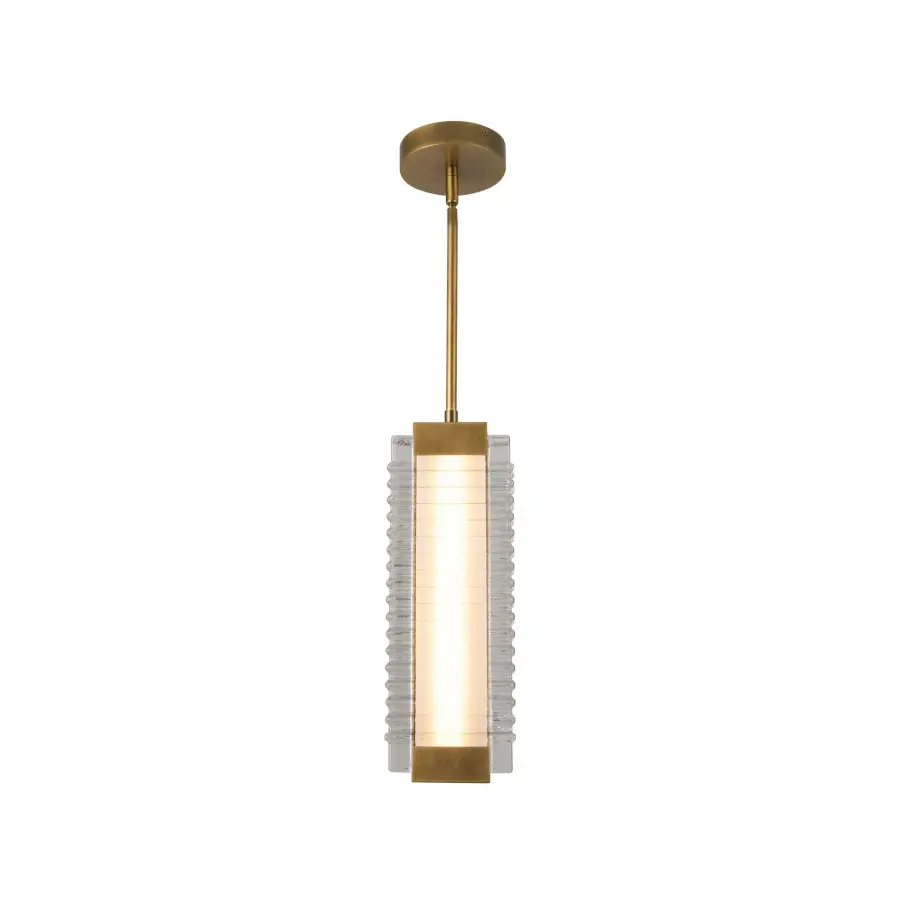 Alai 16-Inch Ribbed Glass Pendant - Image 5