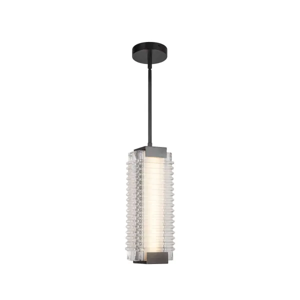 Alai 16-Inch Ribbed Glass Pendant - Image 7