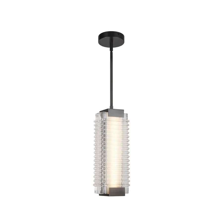 Alai 16-Inch Ribbed Glass Pendant - Image 7