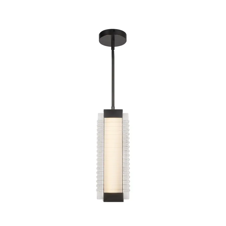 Alai 16-Inch Ribbed Glass Pendant - Image 8