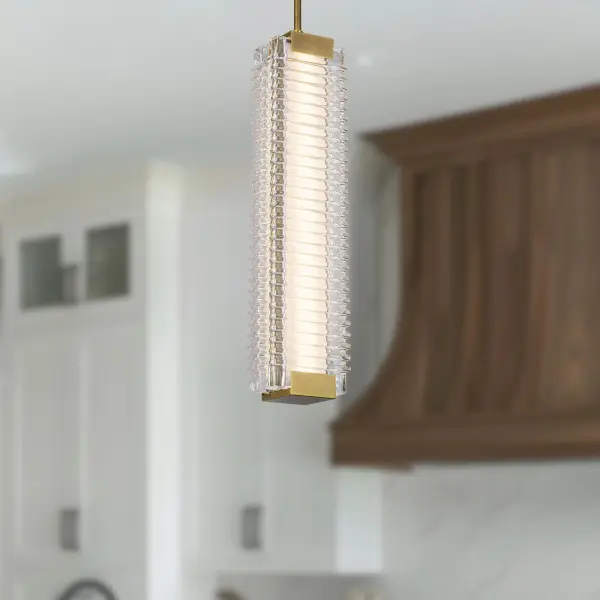 Alai 24-Inch Ribbed Glass Pendant - Image 3