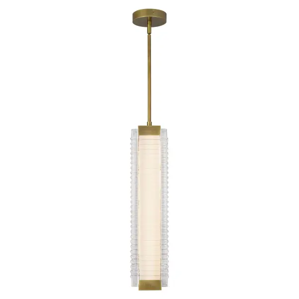 Alai 24-Inch Ribbed Glass Pendant - Image 4