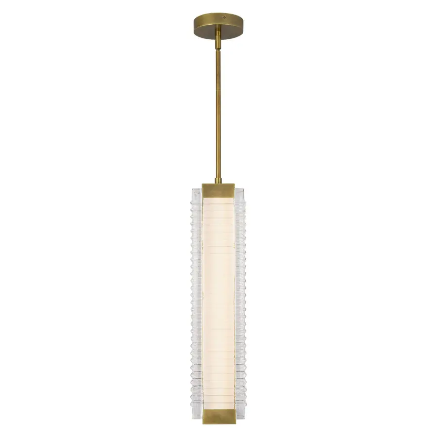Alai 24-Inch Ribbed Glass Pendant - Image 4