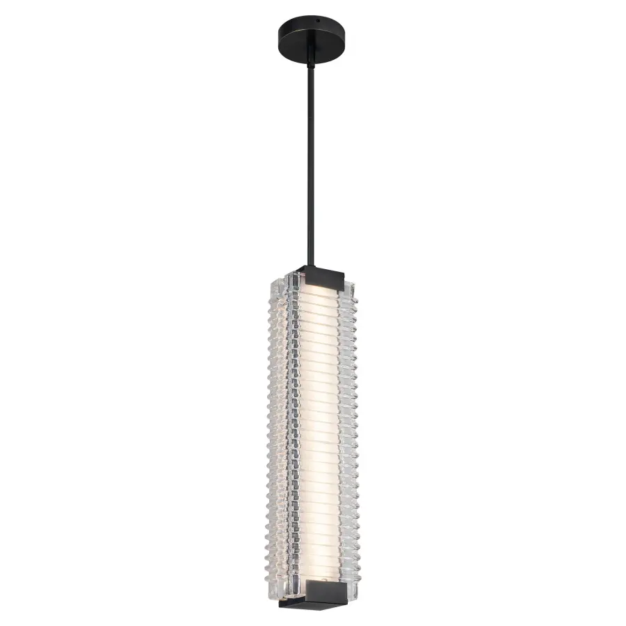 Alai 24-Inch Ribbed Glass Pendant - Image 7
