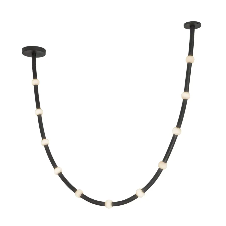 Corda 10-Foot Pendant Light with Opal Glass Globes - Image 7