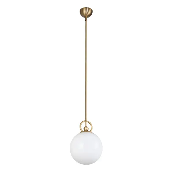 Fiore 10-Inch Pendant Light in Matte Black with Glossy Opal Glass - Image 11