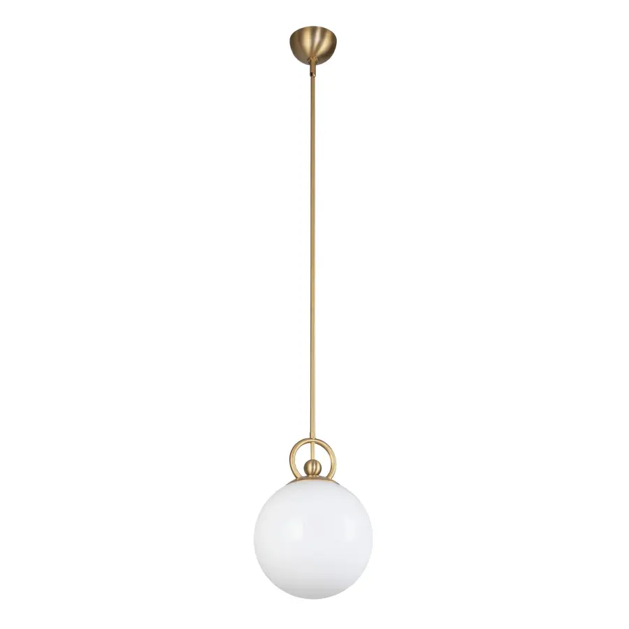 Fiore 10-Inch Pendant Light in Matte Black with Glossy Opal Glass - Image 11