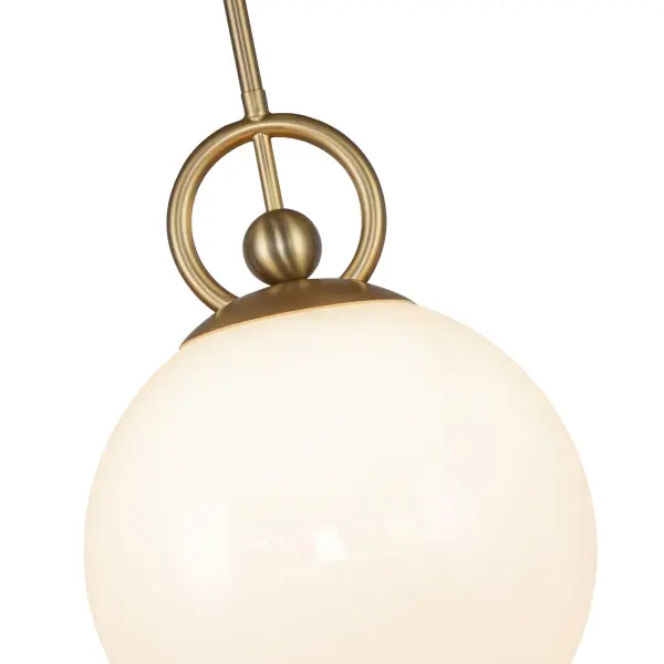 Fiore 10-Inch Pendant Light in Matte Black with Glossy Opal Glass - Image 12