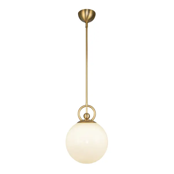 Fiore 10-Inch Pendant Light in Matte Black with Glossy Opal Glass - Image 8