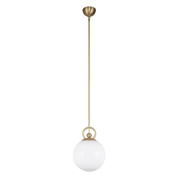 Fiore 10-Inch Pendant Light in Matte Black with Glossy Opal Glass - Image 9