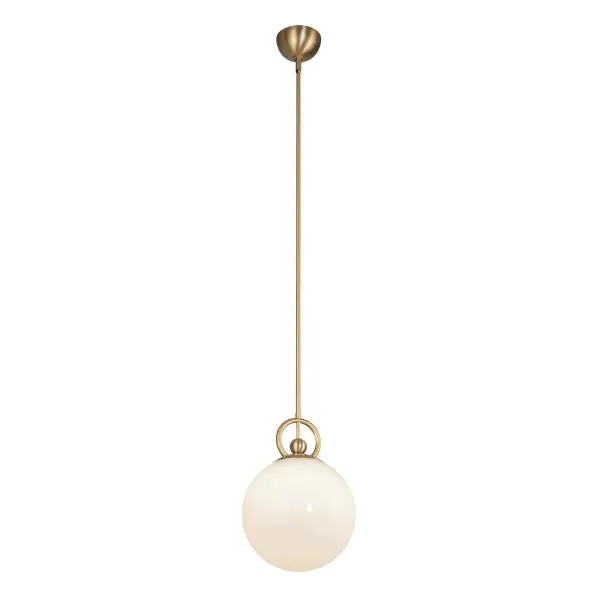 Fiore 10-Inch Pendant Light in Matte Black with Glossy Opal Glass - Image 10