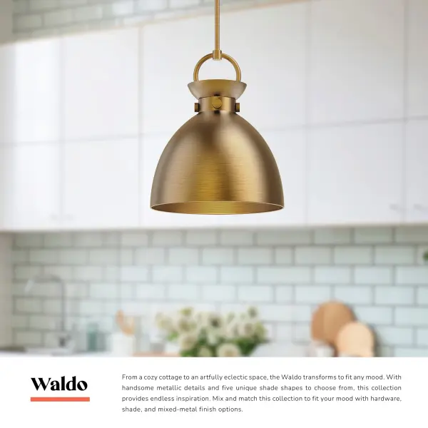 Waldo 14-Inch Pendant in Aged Gold - Image 5