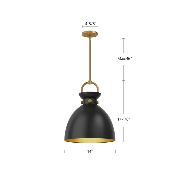 Waldo 14-Inch Pendant in Aged Gold - Image 7