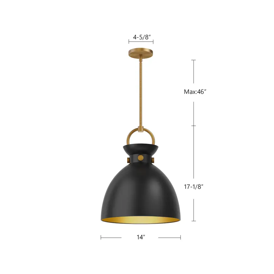 Waldo 14-Inch Pendant in Aged Gold - Image 7