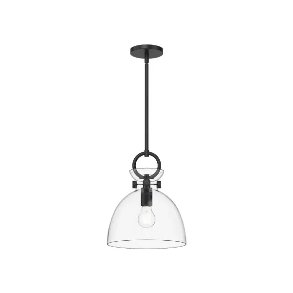 Waldo 11-Inch Pendant in Aged Gold with Clear Glass - Image 2