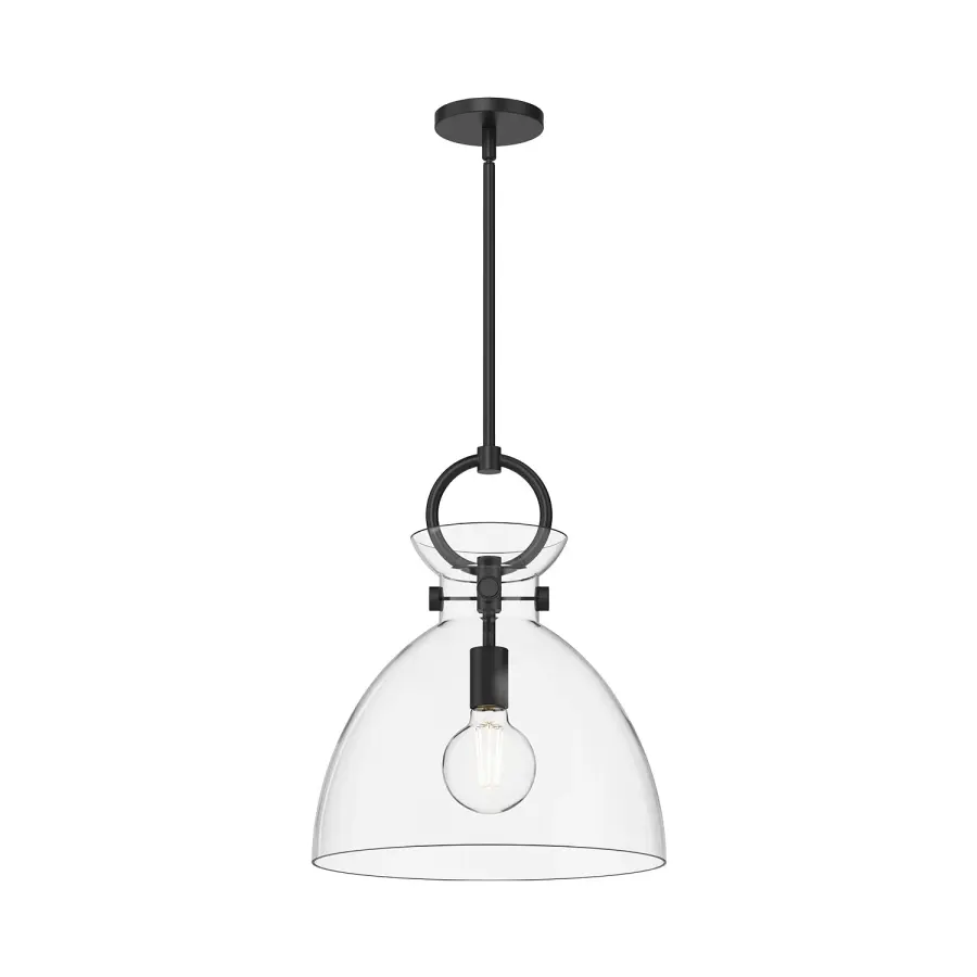 Waldo 14-Inch Pendant in Aged Gold with Clear Glass - Image 2