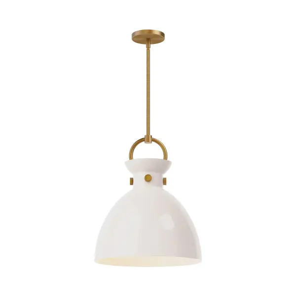 Waldo 14-Inch Pendant in Aged Gold with Clear Glass - Image 3