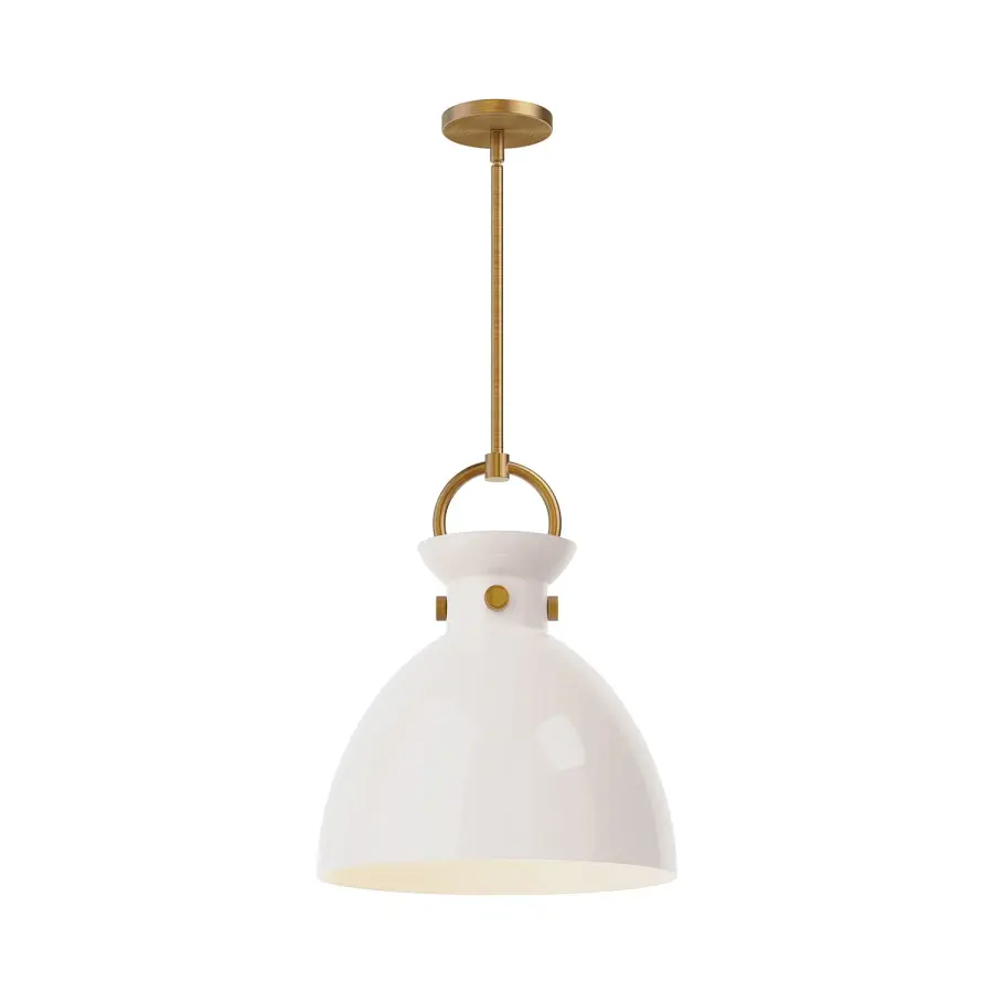 Waldo 14-Inch Pendant in Aged Gold with Clear Glass - Image 3