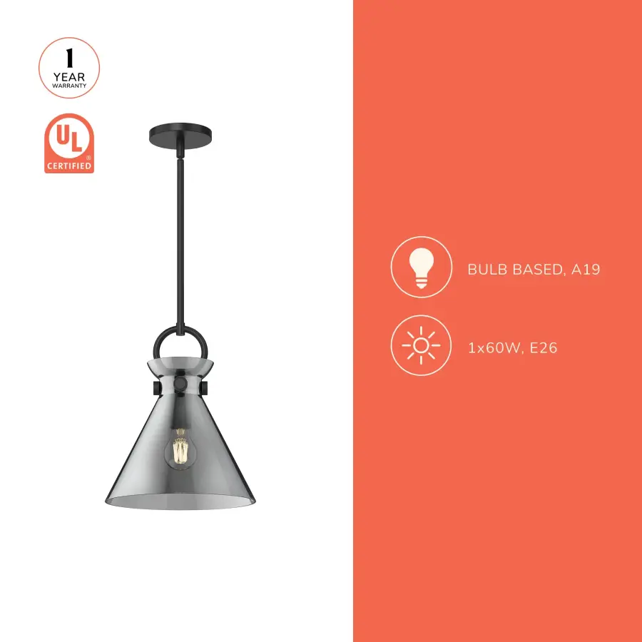 Emerson 11-Inch Pendant in Aged Gold with Clear Glass - Image 7