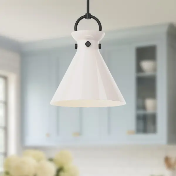 Emerson 14-Inch Pendant in Aged Gold with Clear Glass - Image 6